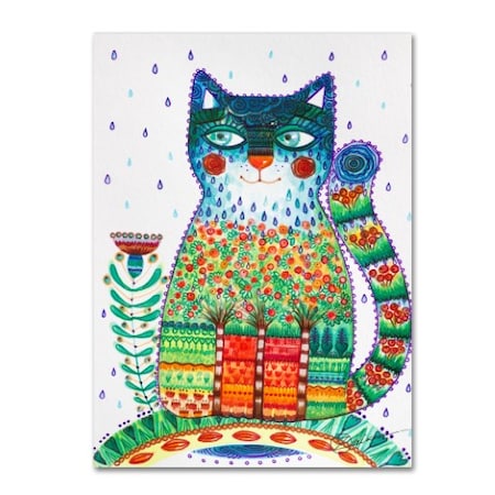 Oxana Ziaka '1 Rain Cat' Canvas Art,35x47